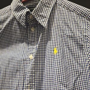Ralph Lauren Navy and White Gingham Shirt